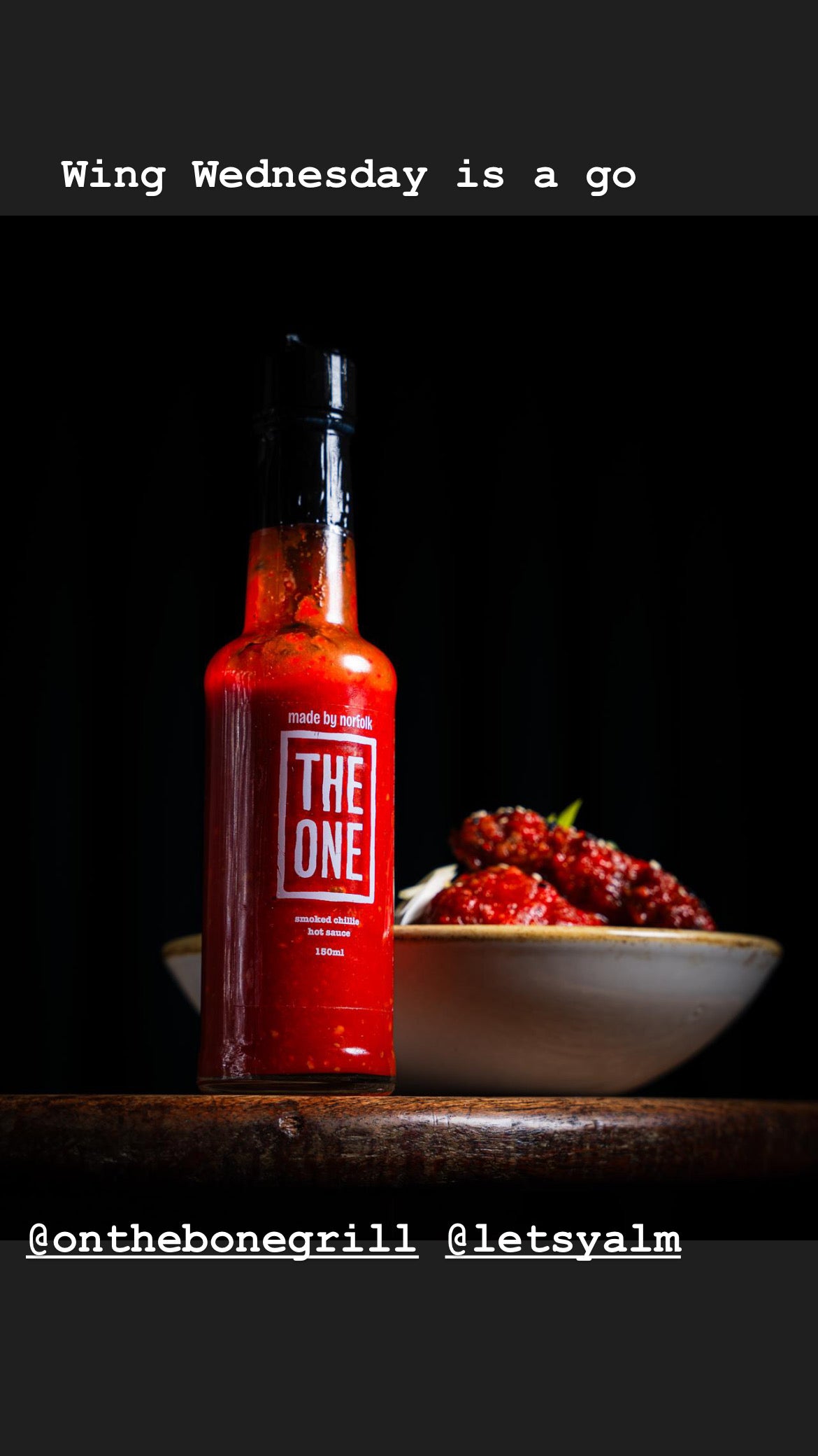 Smoked chillie hot sauce 150ml ‘on the huh’